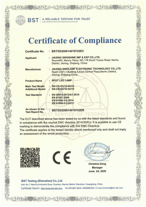 SPOT LED LAMP EMC